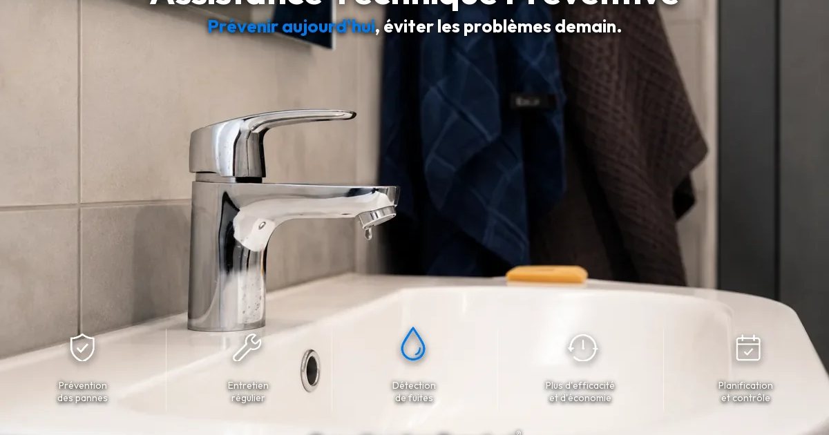 Robinet de lavabo monocommande qui goutte dans la salle de bain à Funchal, Madère.